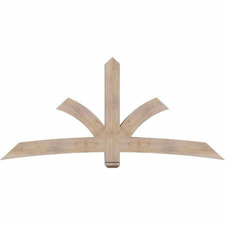 Ekena Millwork Davenport Smooth Timber Gable Bracket, Douglas Fir, 84"W x 38"H x 5 1/2"D x 5 1/2"F, 11/12 Pitch GBW084X38X0606DAV00SDF